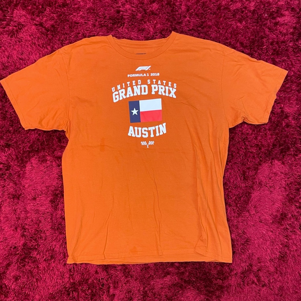 Circuit Of The Americas Shirt USA Racing Auto Orange XL F1 Austin Texas Hamilton